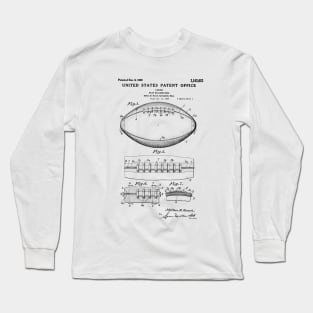 Football Ball Patent Black Long Sleeve T-Shirt